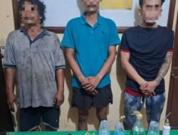 POLSEK TANJUNGMORAWA TANGKAP 3 TERDUGA PENGEDAR SABU, 15 GRAM BARANG TERLARANG DISITA