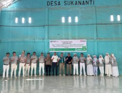 BHABINKAMTIBMAS POLSEK MUARA KUANG HADIRI BAKTI SOSIAL PENGOBATAN GRATIS PT BSP UNTUK MASYARAKAT DESA SUKANANTI