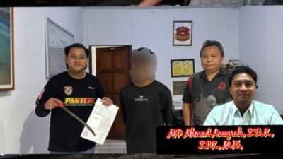 TEAM TARSIUS POLRES BITUNG SIGAP AMANKAN PEMUDA PEMBAWA BADIK DI PATETEN DUA