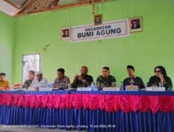 Rakor Gabungan Kecamatan Bumi Agung, Bahas Keamanan, Pembangunan, dan Kesejahteraan Masyarakat