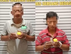 Satres Narkoba Polres Sergai Tangkap Dua Pengguna Sabu – Satu Pelaku Kabur, Barang Bukti Diamankan