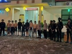 Patroli Brimob Sumut Antisipasi Gangguan Kamtibmas – Berhasil Bubarkan Balap Liar, Amankan 18 Orang dan 12 Motor