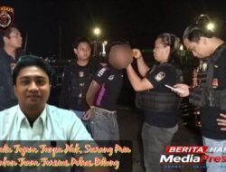 Patroli Cipta Kondisi Polres Bitung, Team Tarsius Amankan Pria Pembawa Pisau Badik di Aertembaga
