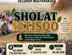 Polsek Meliau Ajak Seluruh Masyarakat Gelar Sholat Istisqo, Memohon Hujan dan Keberkahan Negeri