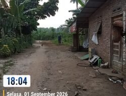 GOTONG ROYONG WARGA DI GANG DAMAI DESA SILOM-LOM, BAPAK DEDEK MARPAUNG JADI TELADAN